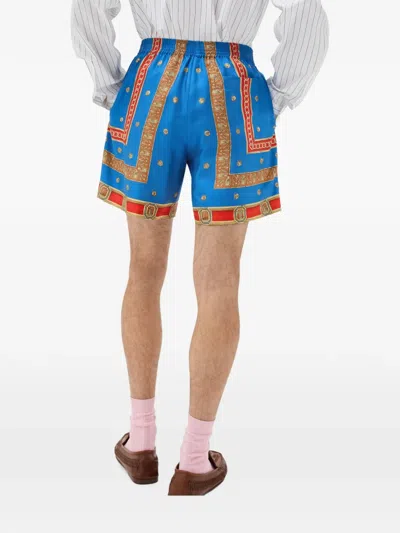 Versace Pattern-printed Twill Shorts In Multi