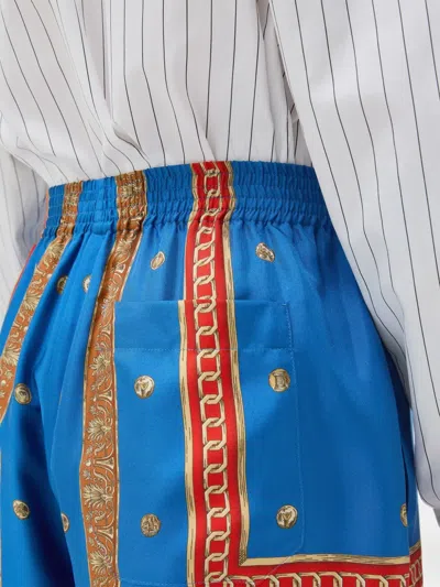 Versace Pattern-printed Twill Shorts In Multi