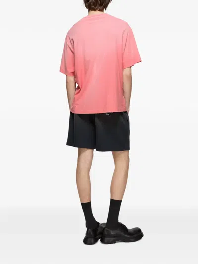 Acne Studios Sprayed Logo T-shirt In Pink