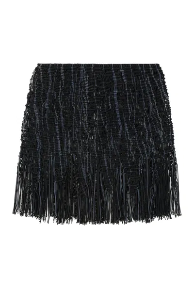 Roberta Einer Element Knitted Mini Skirt In Black