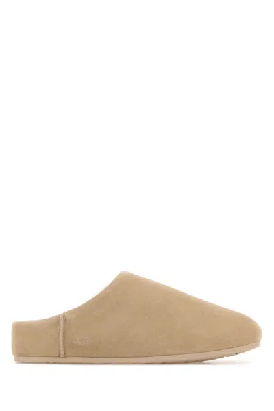 Ugg Sand Suede Elea Slippers In Beige