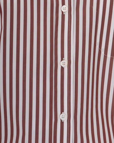 Weekend Max Mara Camicia Panetto Riga Pari Terracotta In Multi