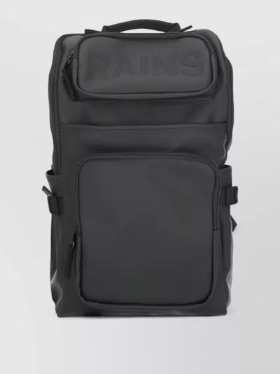 Rains Waterproof Backpack Top Handle Adjustable Straps In Black
