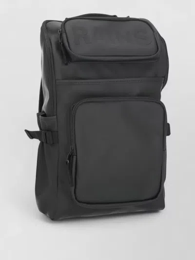 Rains Waterproof Backpack Top Handle Adjustable Straps In Black