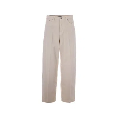 Haikure Beige Straight High Rise Jeans In Multi