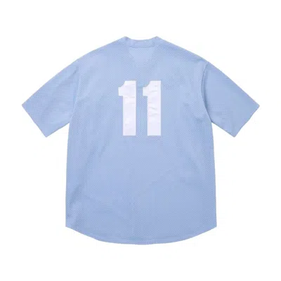 Supreme Logo-patch T-shirt In Blue