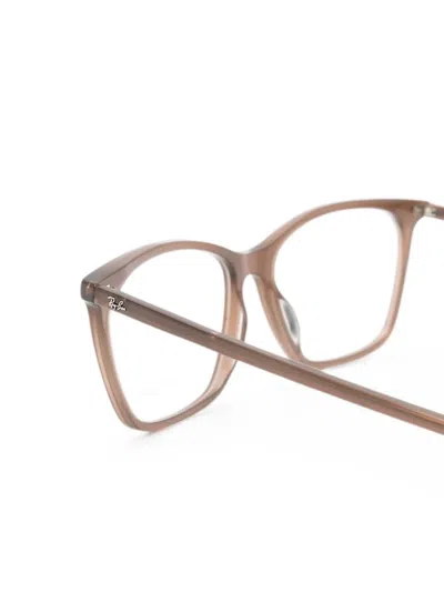 Ray Ban Square-frame Glasses In Brown