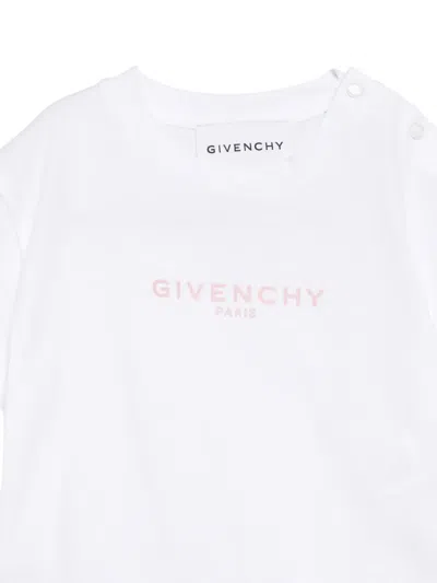 Givenchy Logo-print Shoulder-button T-shirt In White