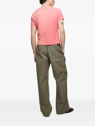 Acne Studios Fitted Logo T-shirt In Pink