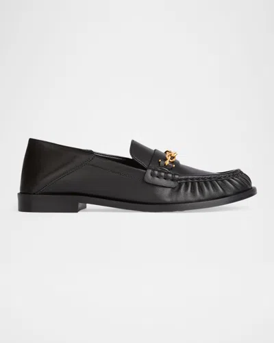 Balmain Sync Smooth-leather Loafers In Animal Print