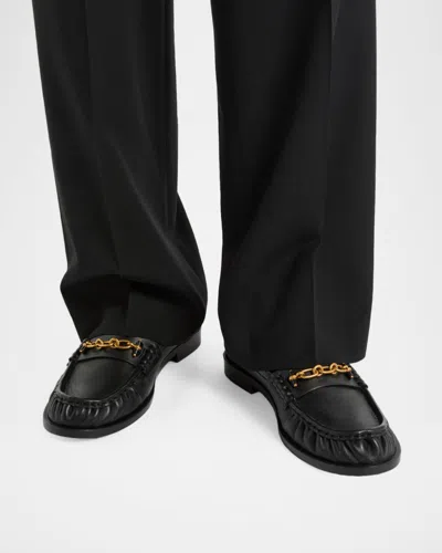 Balmain Sync Smooth-leather Loafers In Animal Print
