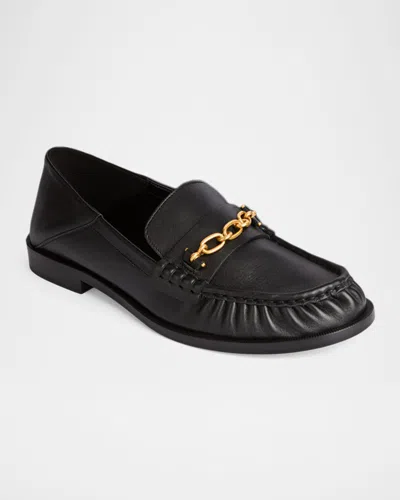 Balmain Sync Smooth-leather Loafers In Animal Print