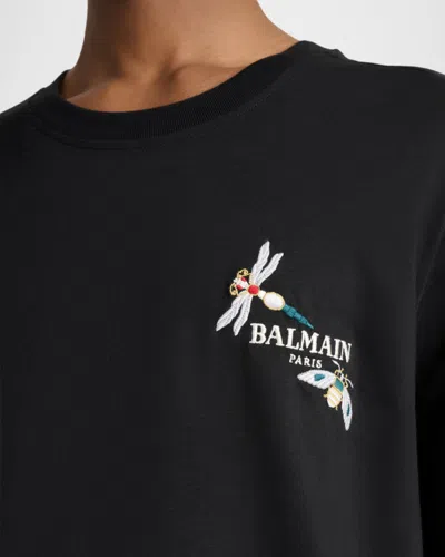 Balmain Insect T-shirt In Black