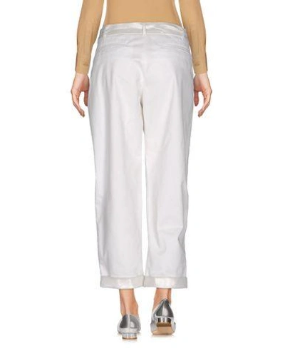 Shop Emporio Armani Cropped Pants In White