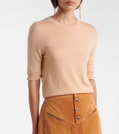 Chloé Wool Sweater In Orange