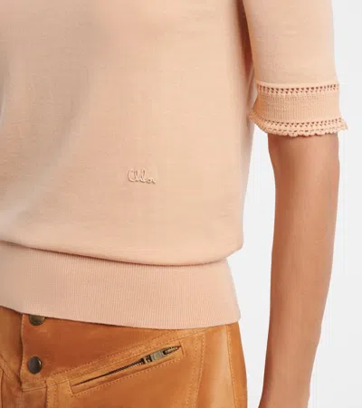 Chloé Wool Sweater In Orange