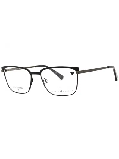 Joseph Abboud Rectangular Metal Eyeglasses For Men In Black