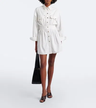 Versace Medusa Shirt Dress Chest Pockets Waist Detail In Gray
