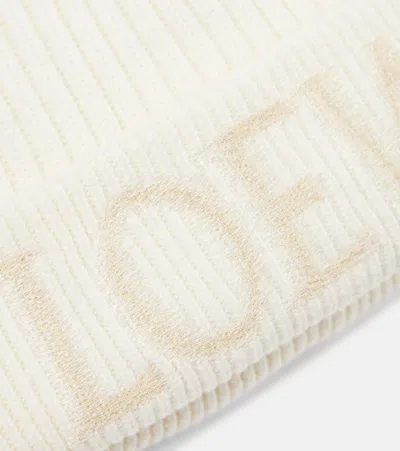 Loewe Logo Wool Beanie In White