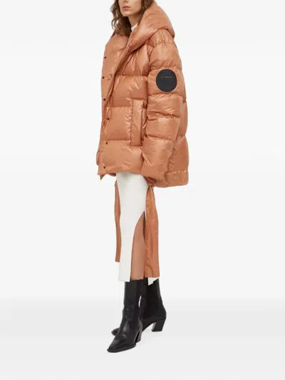 Mmc Studio Hooded Quilted Jacket In Blue