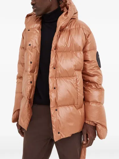 Mmc Studio Hooded Quilted Jacket In Blue