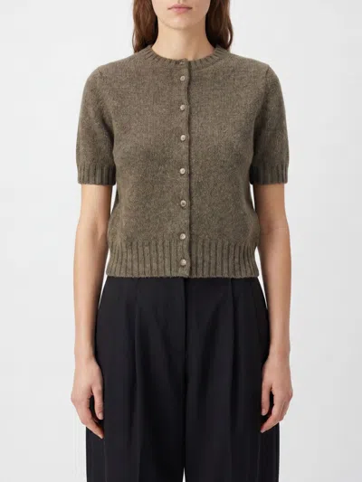 Khaite Womens Artichoke Nora Short-sleeve Knitted Cashmere Cardigan In Gray
