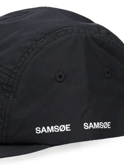 Samsoe & Samsoe Logo Baseball Cap In Black