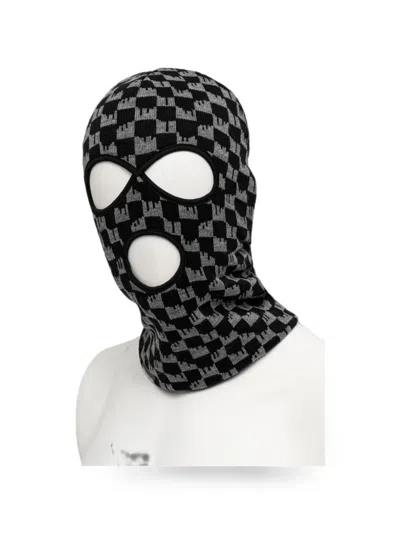 Sprayground Checkerboard-pattern Balaclava In Black