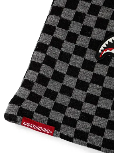 Sprayground Check-pattern Balaclava In Gray