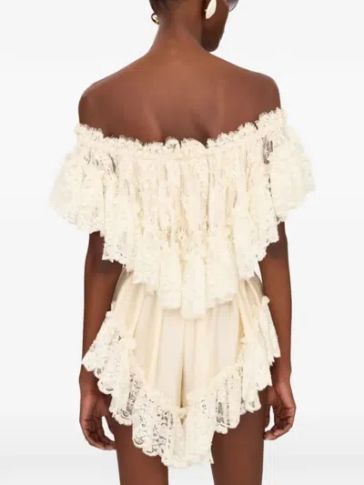 Chloé Ruffled Playsuit In Pink