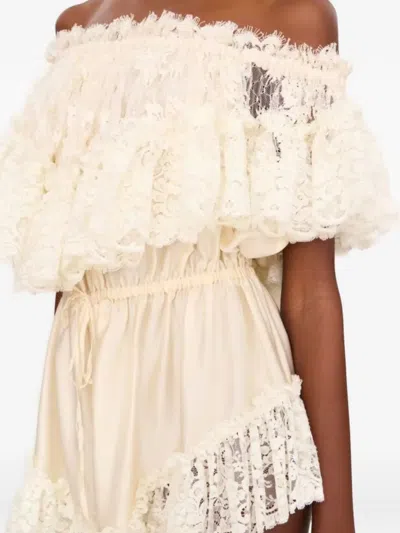 Chloé Ruffled Playsuit In Pink