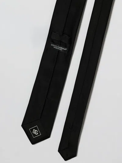 Dolce & Gabbana Silk Tie In Black