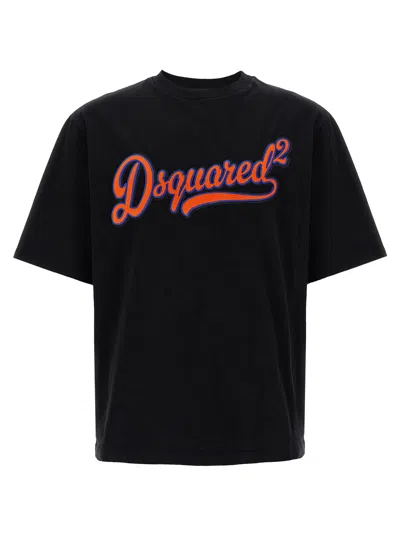 Dsquared2 Dsquared Loose Fit Sponge Patch T-shirt In Black
