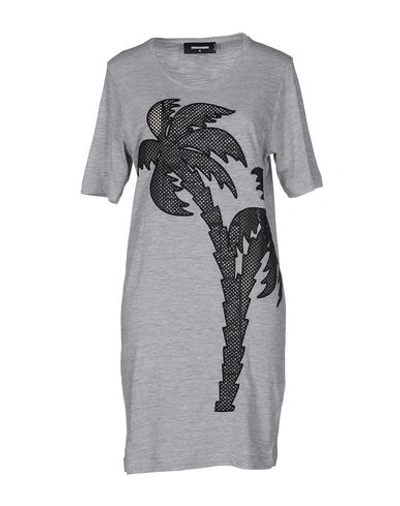 Dsquared2 Cotton Jersey Dress In Grey