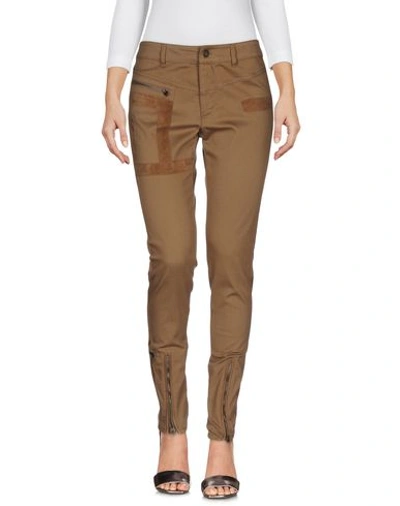 Tom Ford Military-style Jeans W/suede Trim, Moleskin In Cocoa