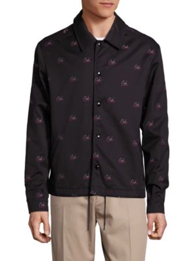 Alexander Wang 'girls' Embroidered Coach Jacket In Black