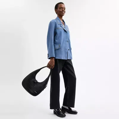 Coach Alter/ego Crescent Shoulder Bag In Black