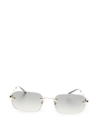 Gucci Rectangular-frame Sunglasses In Gray