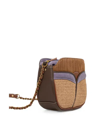 Sessun Devine Woven-panel Leather Shoulder Bag In Multi