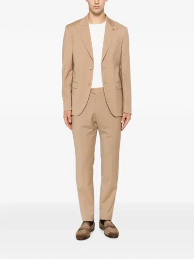 Manuel Ritz Peak-lapels Suit In Neutral