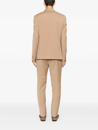 Manuel Ritz Peak-lapels Suit In Neutral