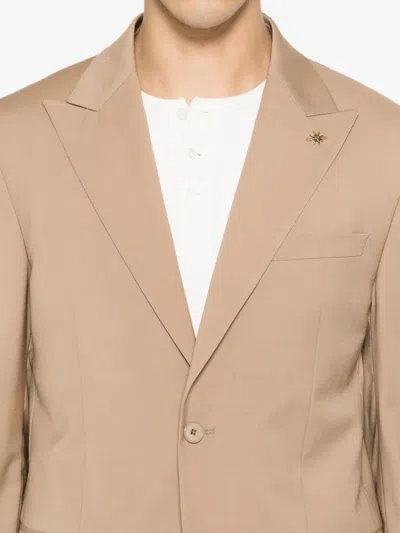 Manuel Ritz Peak-lapels Suit In Neutral