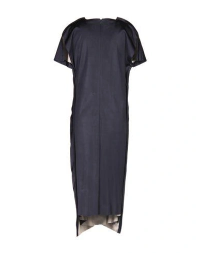 Shop Marni Midi Dress In Dark Blue