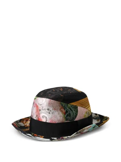 Dolce & Gabbana Patchwork Wide-brim Fedora In Multi