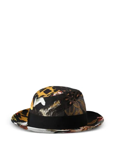 Dolce & Gabbana Patchwork Wide-brim Fedora In Multi