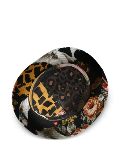 Dolce & Gabbana Patchwork Wide-brim Fedora In Multi