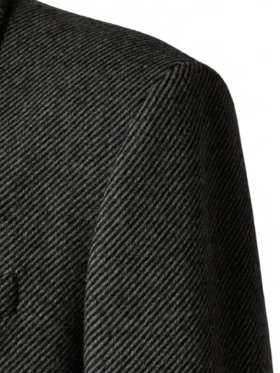 Dolce & Gabbana Wool-blend Single-breasted Coat In Gray