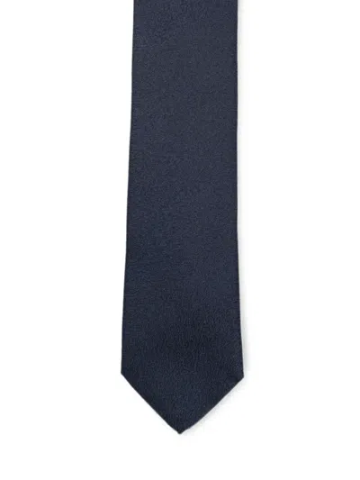 Manuel Ritz Textured Silk Tie In Blue