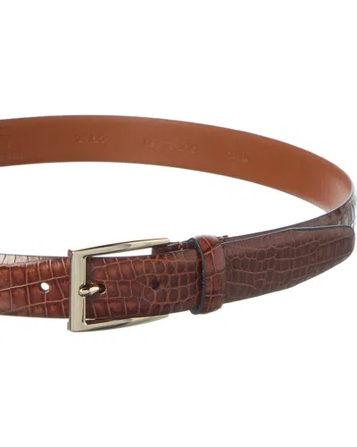 Brooks Brothers Leather Belt In Brown