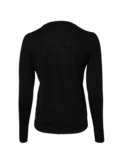Dolce & Gabbana Wool Knit Crew Neck Pullover Sweater In Black